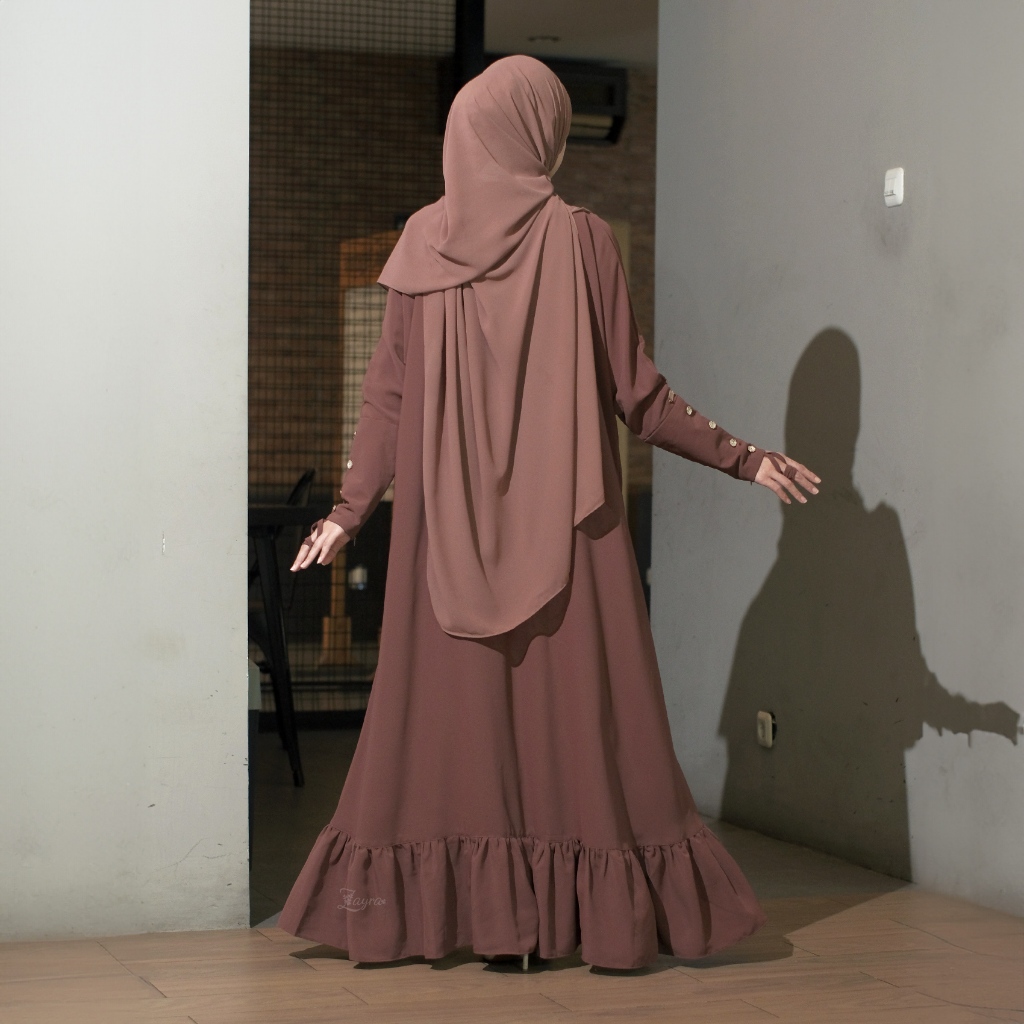 ZAYRA HIJAB | MEDINA ABAYA | Dress Gamis Abaya Umroh dan Haji Wanita Premium Set Jilbab Hijab French Khimar Umroh Outfit Gift