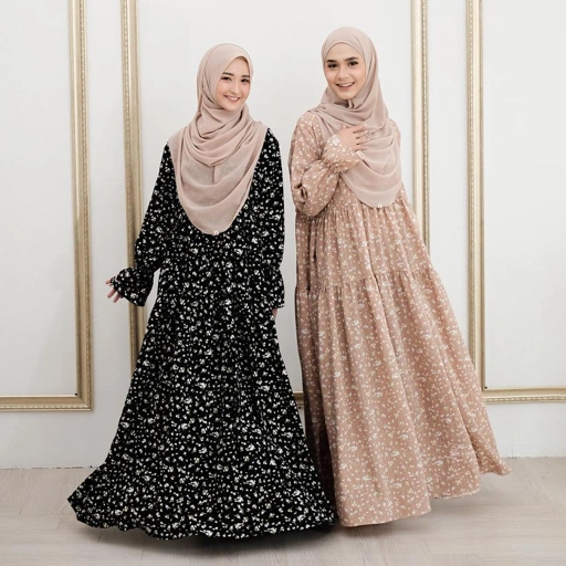 Image of ZAYRA HIJAB | LILY DRESS| Gamis Wanita / Ukhti Set Hijab Daily Syari Simpel Premium Lebaran Jumbo Mewah Elegan Terbaru 2025