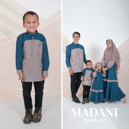 Image of ZAYRA HIJAB | KOKO ANAK MADANI FAMILY SET | Koko Anak Laki - Laki Lengan Panjang Pendek 0-12 Tahun Terbaru 2025 Premium