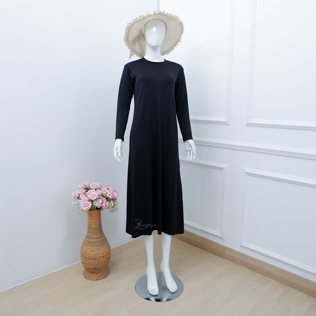 ZAYRA HIJAB | INNER DRESS | Inner Muslimah lengan Panjang Jersey Basic Premium