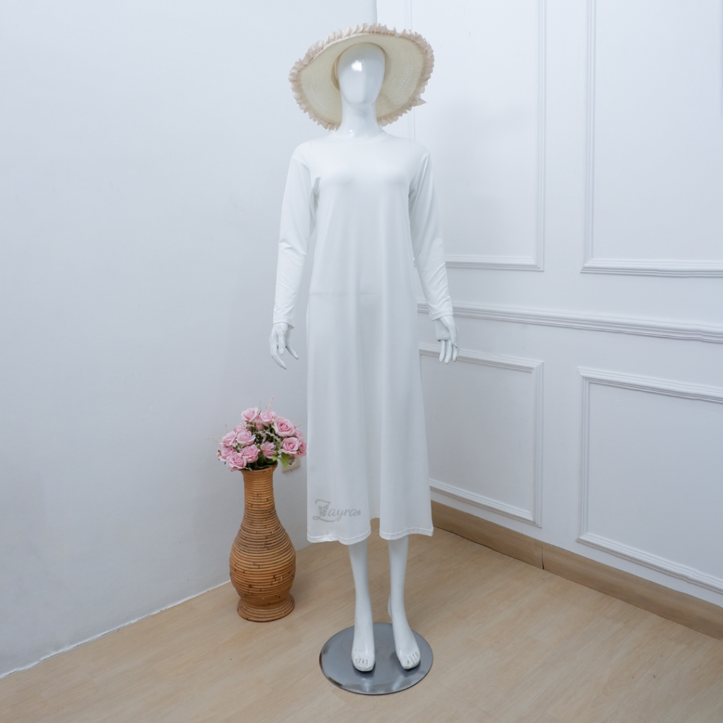 ZAYRA HIJAB | INNER DRESS | Inner Muslimah lengan Panjang Jersey Basic Premium