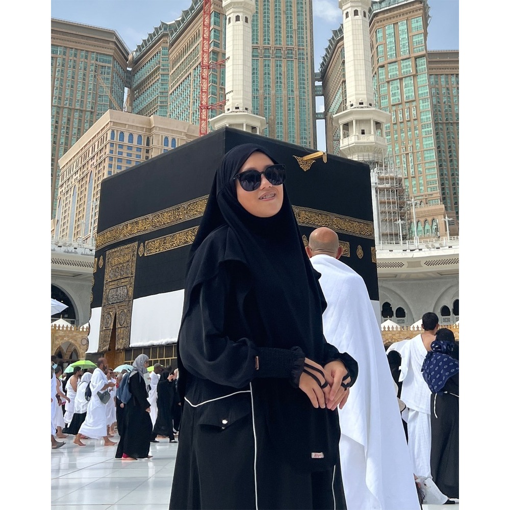 ZAYRA HIJAB | MECCA ABAYA | Dress Gamis Abaya Umroh dan Haji Wanita Premium Set Jilbab Hijab French Khimar Umroh Outfit Gift