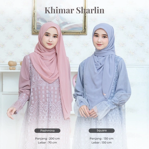 Image of Zayra Hijab | Sharlin Mom & Kids - Khimar Dewasa French Instan Hijab Pashmina Syar'i Ceruti Babydoll
