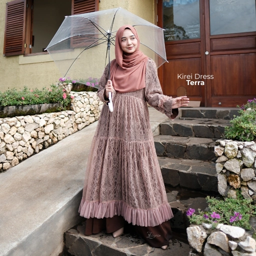 Image of ZAYRA HIJAB | KIREI DRESS | Gamis Wanita Syari Brokat Tile Kondangan Lebaran Jumbo Mewah Elegan Premium Terbaru 2025