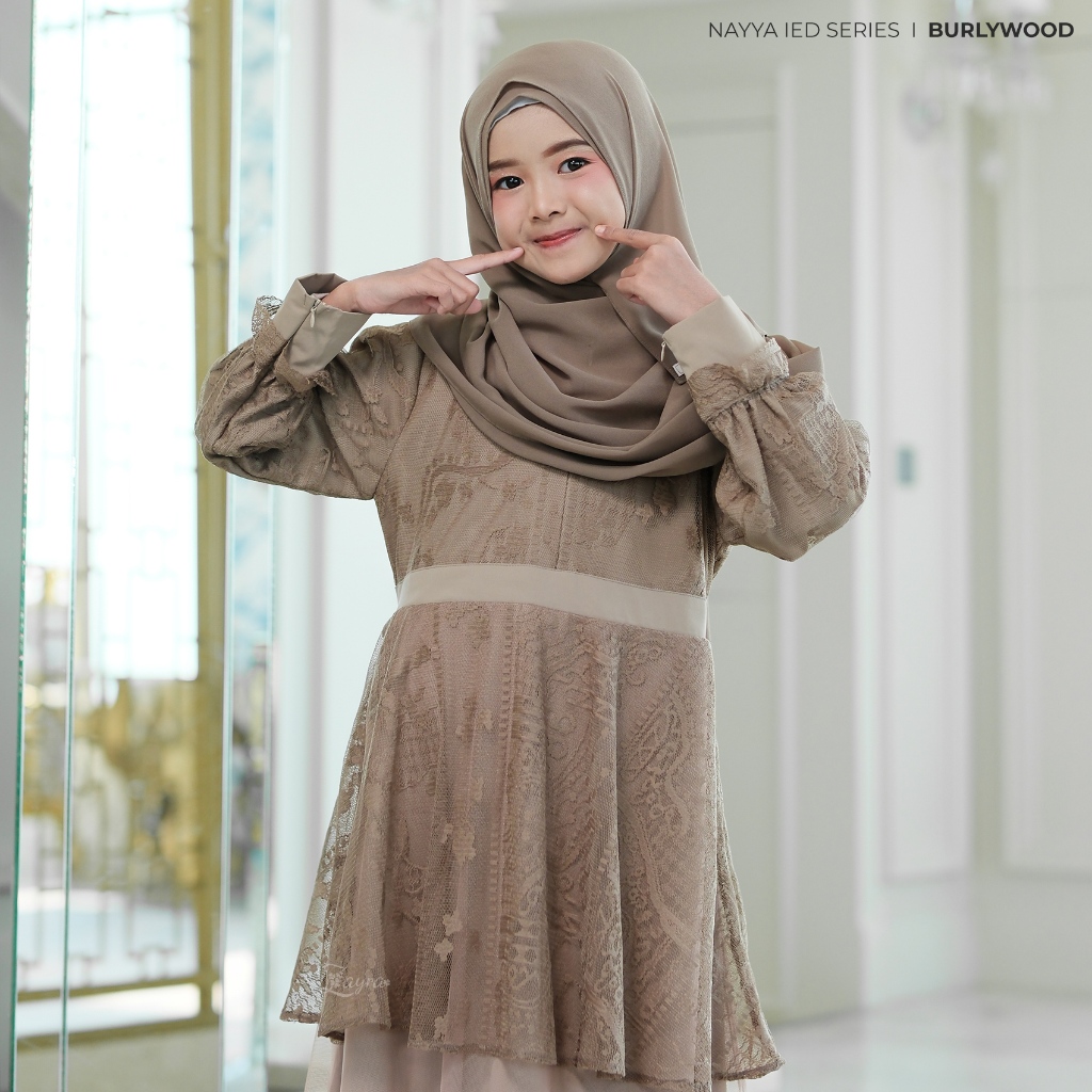 Zayra Hijab | Nayya Series - Khimar Instan Anak Perempuan Pashmina Jumbo Ceruti Babydoll Premium