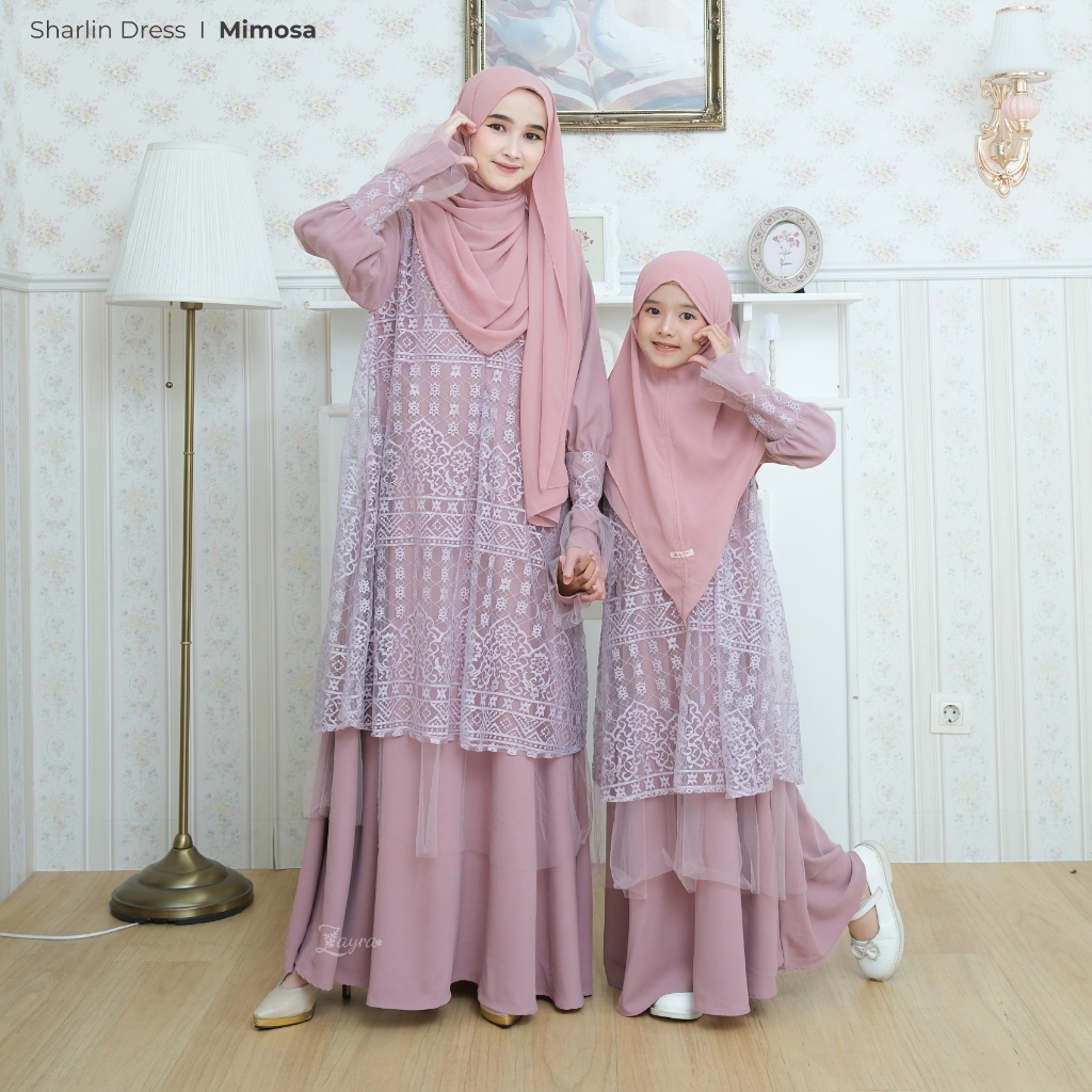 Zayra Hijab | Sharlin Mom & Kids - Gamis Anak Ibu Perempuan 0-12 Tahun Terbaru Couple Premium 2025