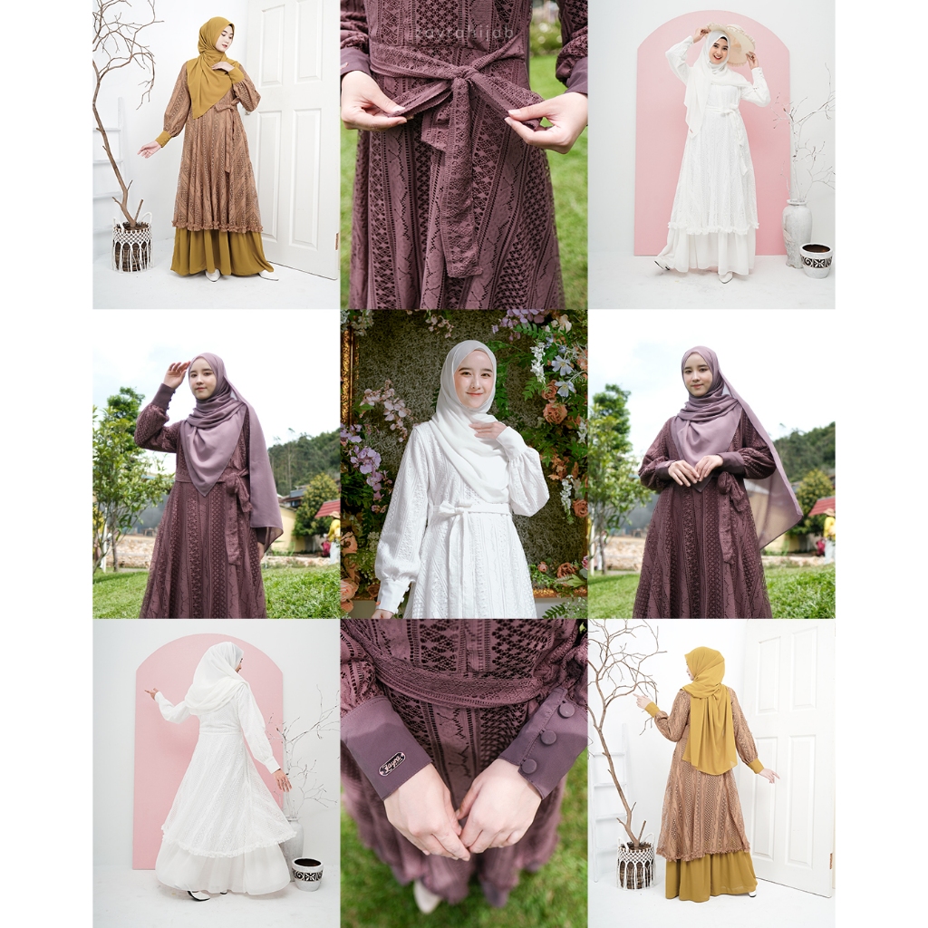 ZAYRA HIJAB | Lovely Dress - Gamis Wanita Syari Brokat Kondangan Lebaran Jumbo Elegan Terbaru 2025
