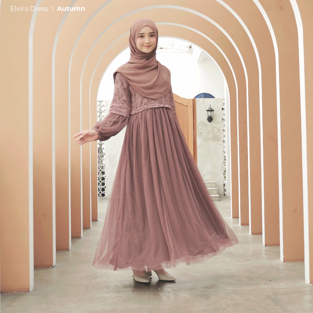 ZAYRA HIJAB | ELVIRA DRESS| Gamis Wanita Syari Brokat Tile Kondangan Lebaran Jumbo Mewah Elegan Premium Terbaru 2025