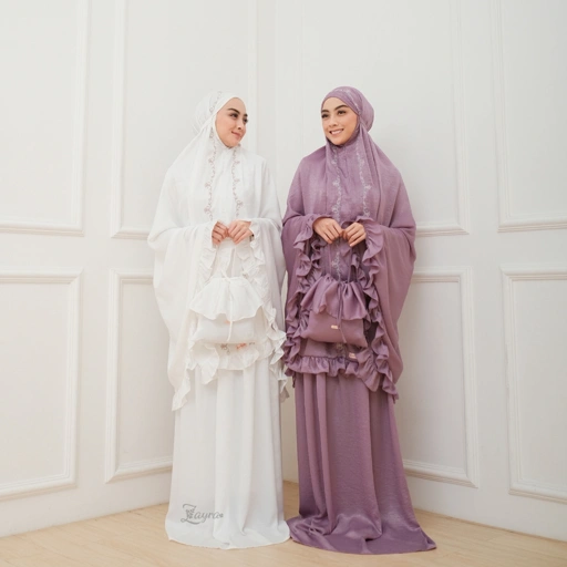 Image of ZAYRA HIJAB | HAYA | Mukena Dewasa Jumbo Prayer Set Terbaru 2025