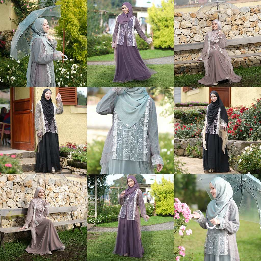 ZAYRA HIJAB | YURI DRESS | Gamis Wanita Syari Brokat Tile Kondangan Lebaran Jumbo Mewah Elegan Premium Terbaru 2025