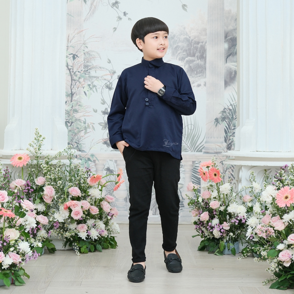 Zayra Hijab - Layyina Series - Koko Anak Laki - Laki Lengan Panjang 0-12 Tahun Premium Terbaru 2025