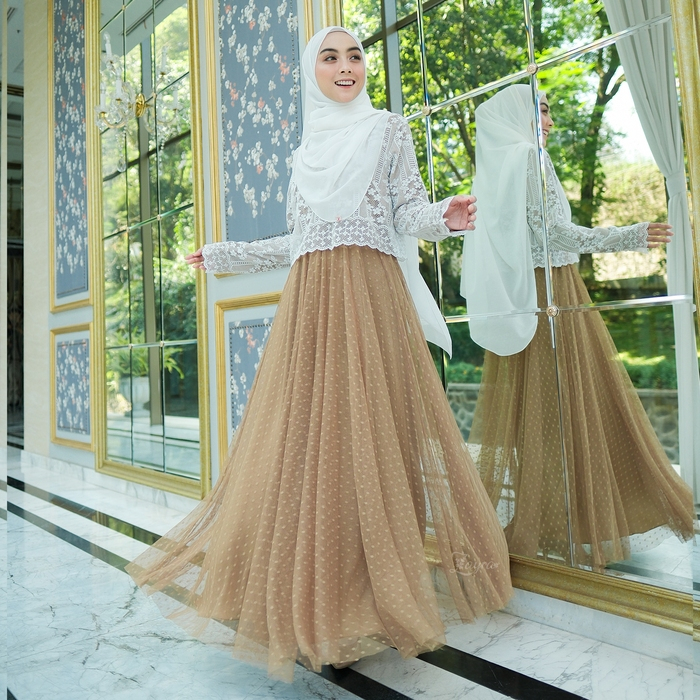 ZAYRA HIJAB | GHANIA DRESS | Gamis Wanita Syari Brokat Tile Kondangan Lebaran Jumbo Mewah Elegan Premium Terbaru 2025
