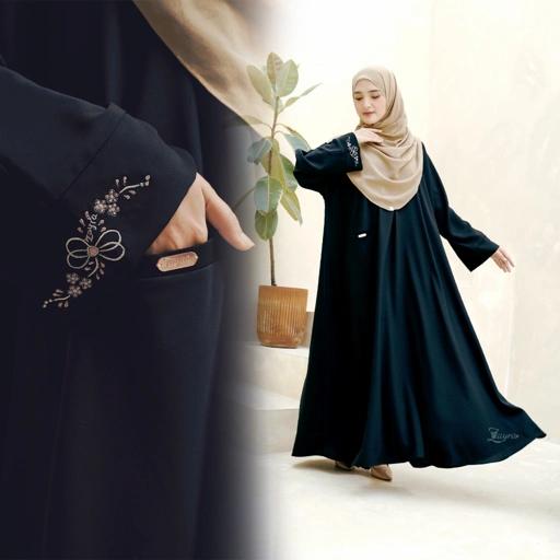 Image of ZAYRA HIJAB | HANNAH ABAYA | Gamis Wanita / Ukhti Set Hijab Daily Syari Simpel Premium Lebaran Jumbo Mewah Elegan Terbaru 2025