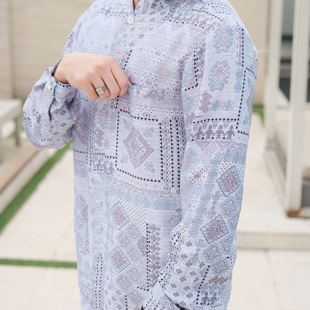 Zayra Hijab | Sarah Family Set - Koko Dewasa Baju Couple Kondangan Lebaran Premium Jumbo Mewah Elegan
