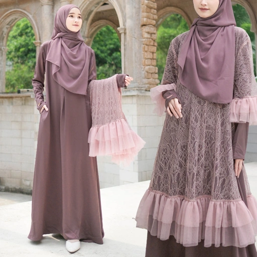 Image of ZAYRA HIJAB | YUUKA DRESS | Gamis Wanita Syari Brokat Tile Kondangan Lebaran Jumbo Mewah Elegan Premium Terbaru 2025