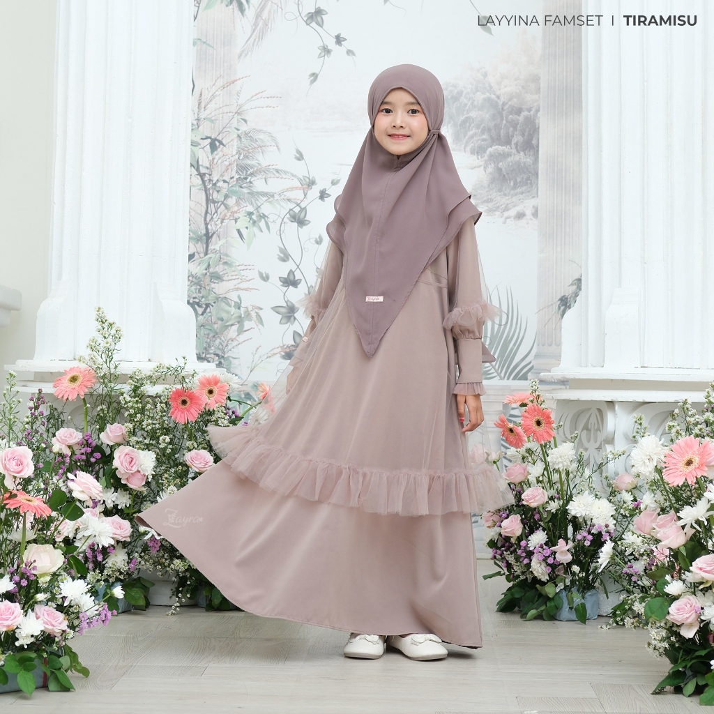 Zayra Hijab - Layyina Series - Gamis Anak Perempuan 0 - 12Tahun Brokat Elegan Premium Terbaru 2025