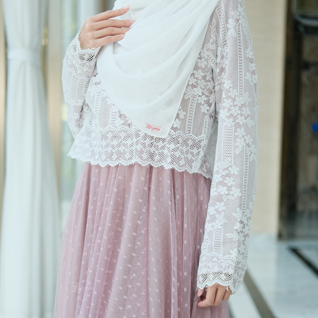 ZAYRA HIJAB | GHANIA DRESS | Gamis Wanita Syari Brokat Tile Kondangan Lebaran Jumbo Mewah Elegan Premium Terbaru 2025