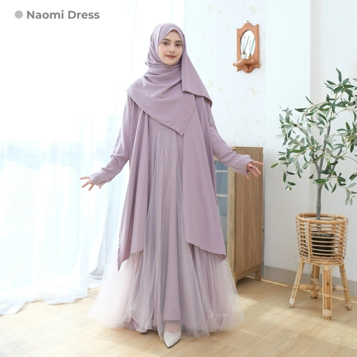 Image of ZAYRA HIJAB | NAOMI DRESS | Gamis Wanita Syari Brokat Tile Kondangan Lebaran Melayu Jumbo Mewah Elegan Premium Terbaru 2025