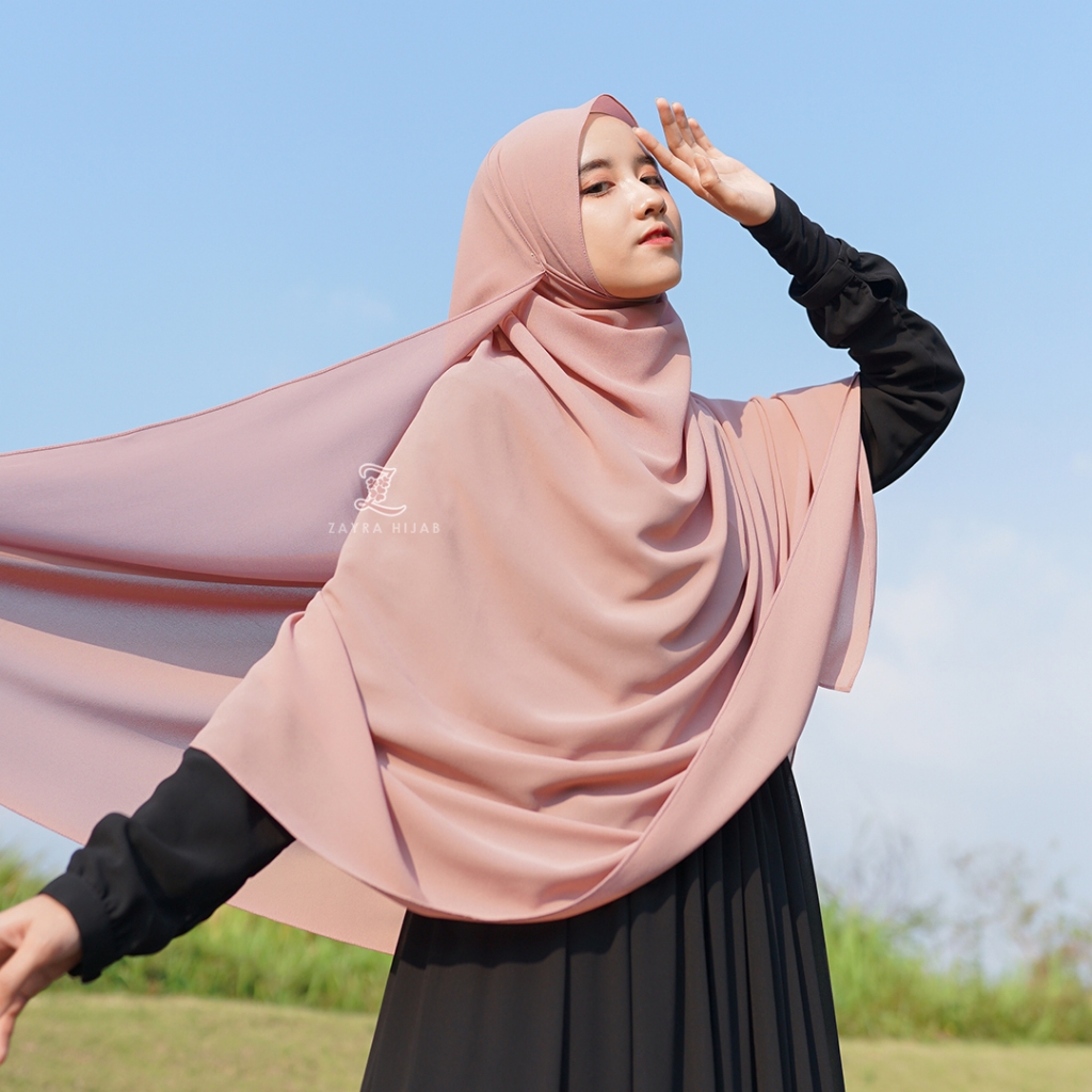 ZAYRA HIJAB | Pashmina Jumbo Syari 215x98 Premium Ceruti Babydoll