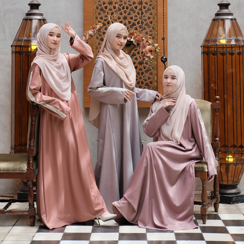 ZAYRA HIJAB | HAYFA ABAYA | Gamis Wanita Daily Syari Simpel Premium Jumbo Mewah Elegan Terbaru 2025