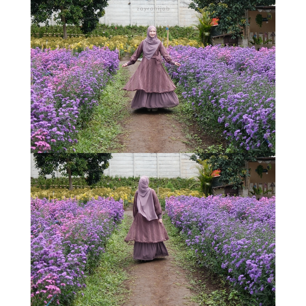 ZAYRA HIJAB | Lovely Dress - Gamis Wanita Syari Brokat Kondangan Lebaran Jumbo Elegan Terbaru 2025