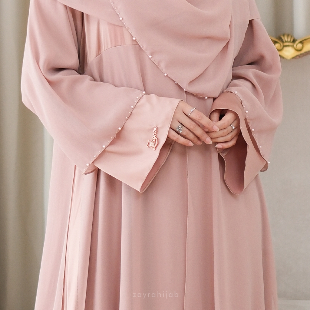 ZAYRA HIJAB | KAMALA DRESS | Gamis Set Pashmina Wanita Ukhti Syar'i Simpel Payet Babydoll Satin Kondangan Lebaran Jumbo Mewah Elegan Premium 2025