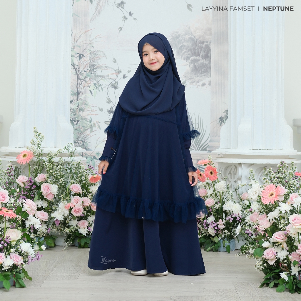 Zayra Hijab - Layyina Series - Gamis Anak Perempuan 0 - 12Tahun Brokat Elegan Premium Terbaru 2025
