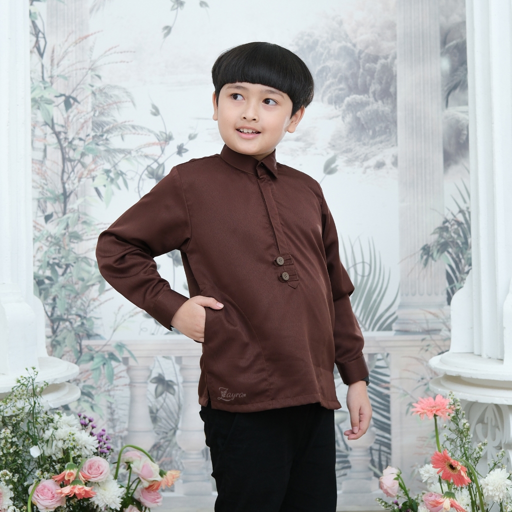 Zayra Hijab - Layyina Series - Koko Anak Laki - Laki Lengan Panjang 0-12 Tahun Premium Terbaru 2025