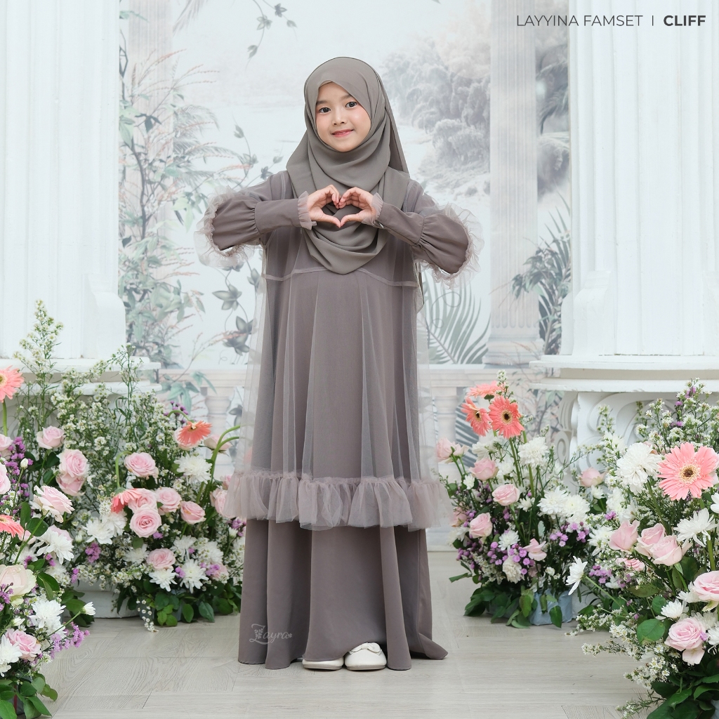 Zayra Hijab - Layyina Series - Gamis Anak Perempuan 0 - 12Tahun Brokat Elegan Premium Terbaru 2025
