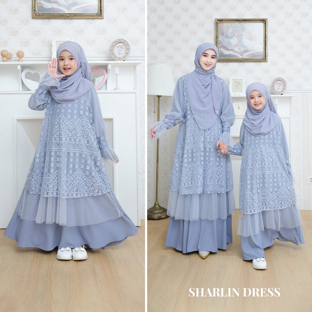 Zayra Hijab | Sharlin Mom & Kids - Gamis Anak Ibu Perempuan 0-12 Tahun Terbaru Couple Premium 2025
