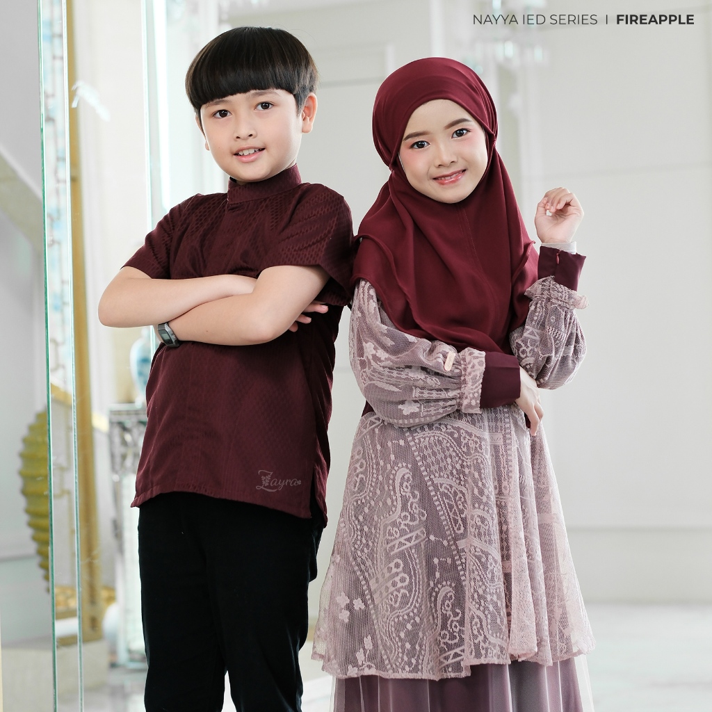 Zayra Hijab | Nayya Series - Khimar Instan Anak Perempuan Pashmina Jumbo Ceruti Babydoll Premium