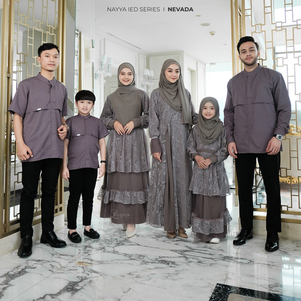 Zayra Hijab | Nayya Series A - Gamis Dewasa Wanita Brokat Lebaran Jumbo Elegan Premium Terbaru 2025