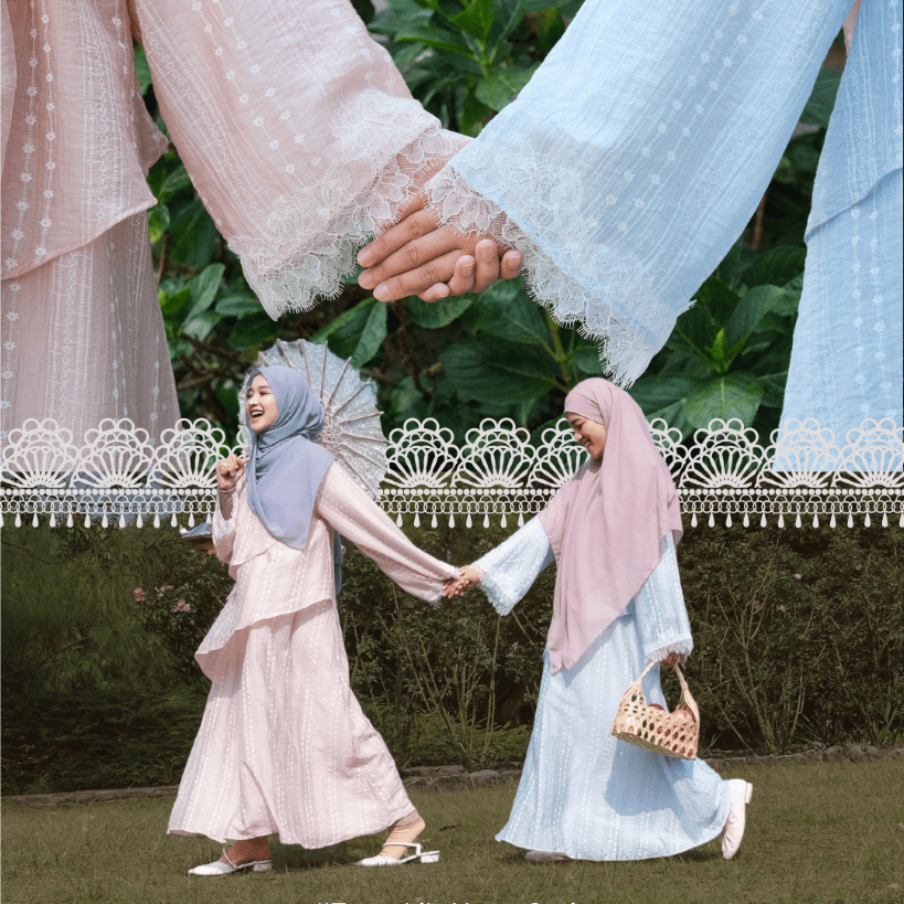 Zayra Hijab | Lily - Dress Tencel Floral Victorian Coquette Abaya Feminine Style Casual Full Bordir Lace Premium