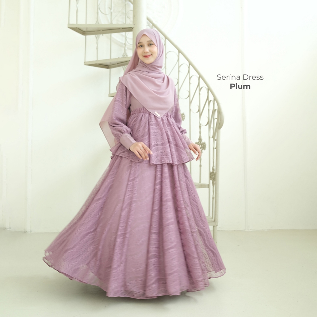Zayra Hijab | Serina - Dress Gamis Dewasa Brukat Lace Premium Lebaran 2026