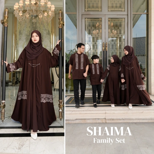 Image of Zayra Hijab | Shaima Series - Gamis Dewasa Abaya Bordir Dress Sarimbit Lebaran Jumbo Elegan Premium Terbaru 2026