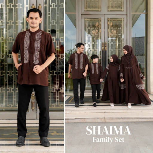 Image of Zayra Hijab | Shaima Series - Koko Pria Lengan Panjang Pendek Sarimbit Lebaran Premium Jumbo Terbaru 2026