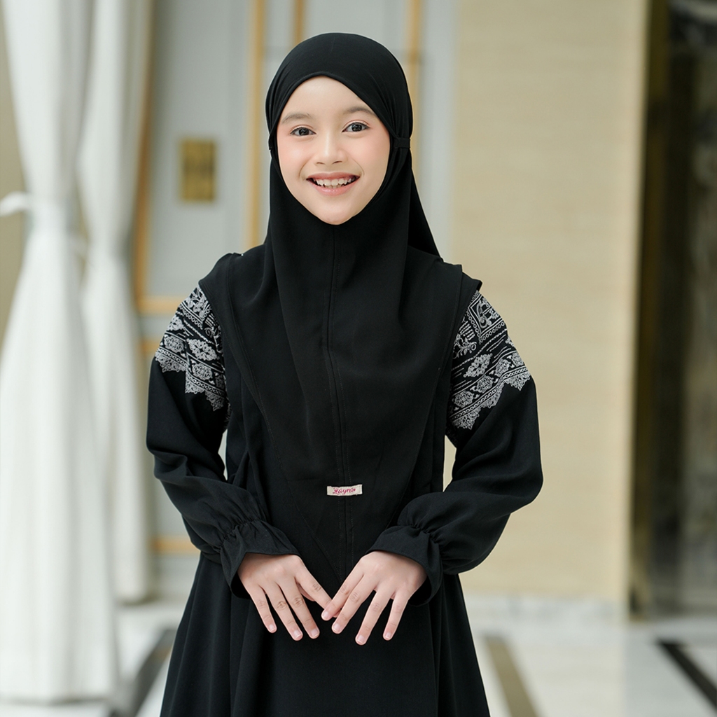Zayra Hijab | Shaima Series - Khimar Instan Anak Perempuan Pashmina Jumbo Ceruti Babydoll Premium