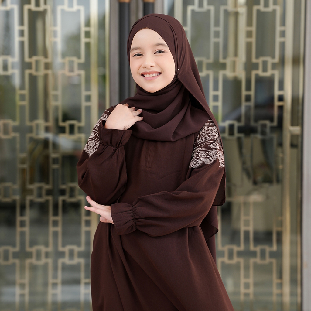 Zayra Hijab | Shaima Series - Khimar Instan Anak Perempuan Pashmina Jumbo Ceruti Babydoll Premium