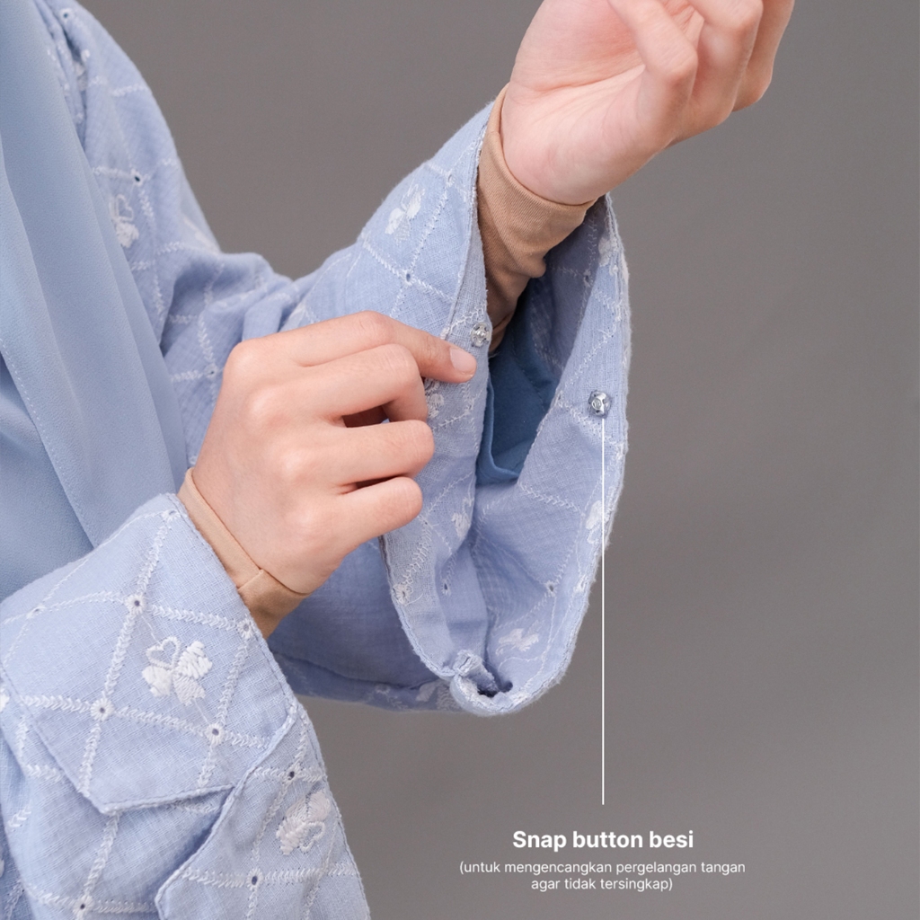 Zayra Hijab | Rasha - Abaya Wanita Dress Feminine Style Casual Full Bordir Floral Daily Chic Premium