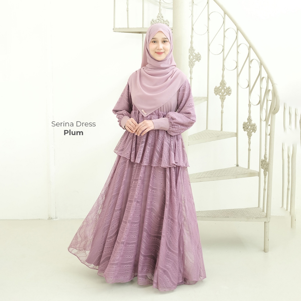Zayra Hijab | Serina - Dress Gamis Dewasa Brukat Lace Premium Lebaran 2026