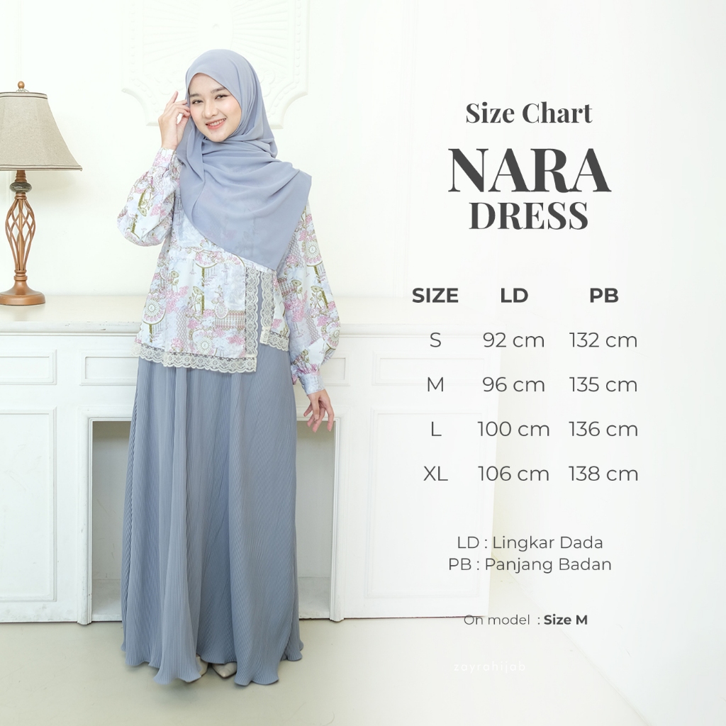 Zayra Hijab | Nara - Dress Gamis Wanita Muslimah