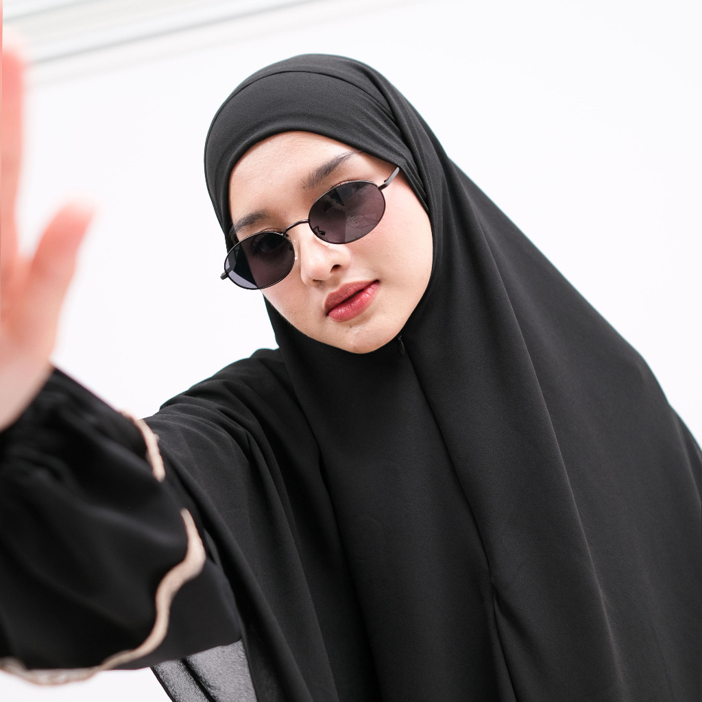 Zayra Hijab | Daliya Khiban - Khimar Instan Dagu Malay French Square Bandana Ceruty Babydoll Premium Nyaman Dipakai