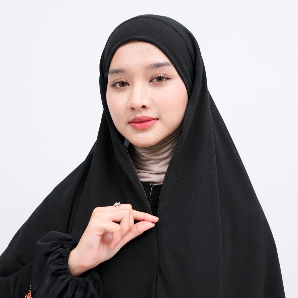 Zayra Hijab | Daliya Khiban - Khimar Instan Dagu Malay French Square Bandana Ceruty Babydoll Premium Nyaman Dipakai