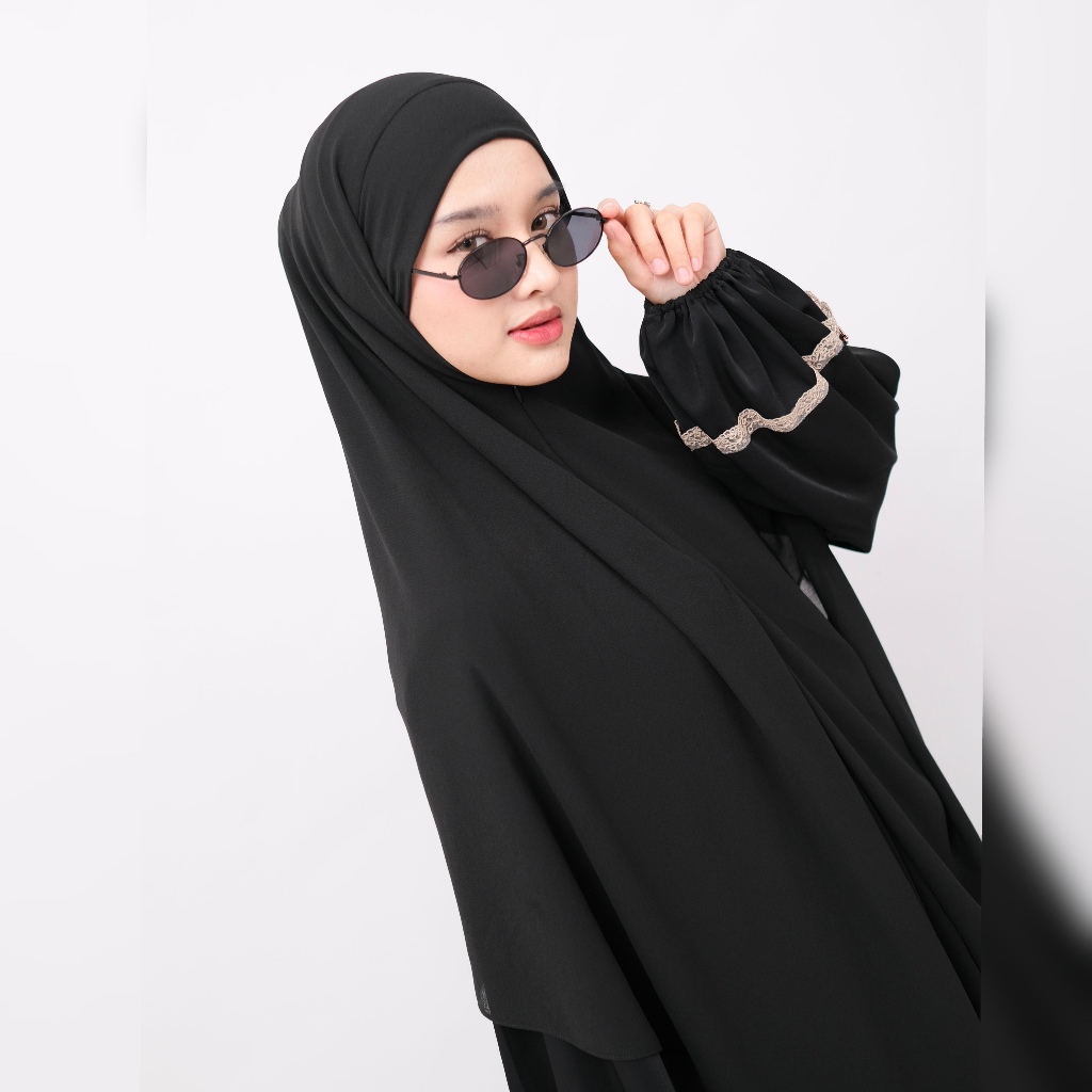 Zayra Hijab | Daliya Khiban - Khimar Instan Dagu Malay French Square Bandana Ceruty Babydoll Premium Nyaman Dipakai
