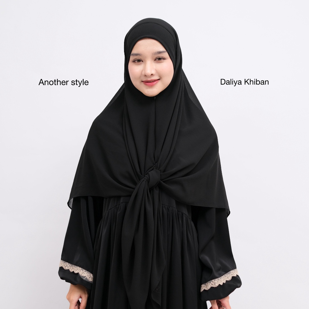Zayra Hijab | Daliya Khiban - Khimar Instan Dagu Malay French Square Bandana Ceruty Babydoll Premium Nyaman Dipakai
