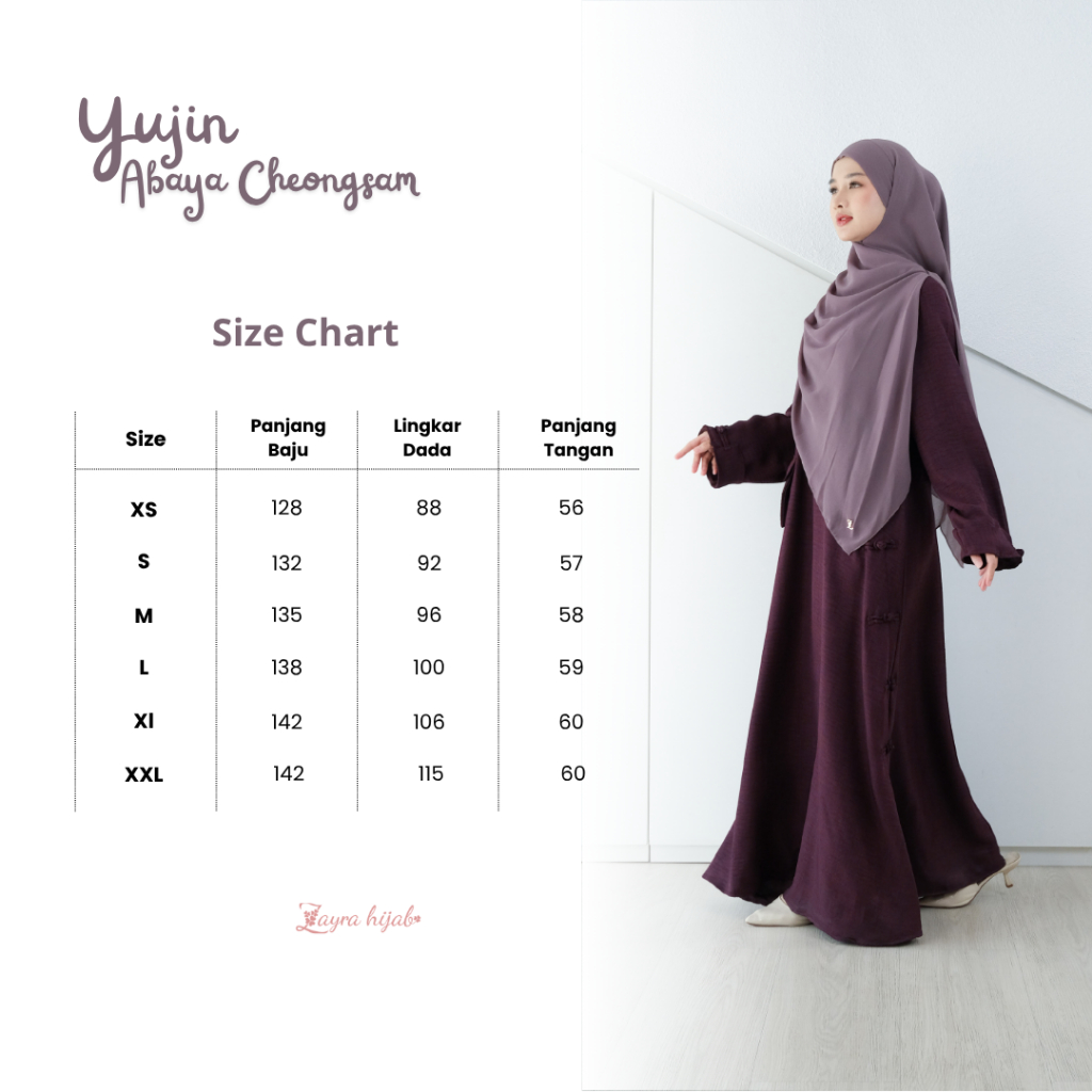 Zayra Hijab | Yujin Cheongsam - Dress Korean Style Hijab Feminine Look Wanita Gamis Linen Kekinian Casual Premium