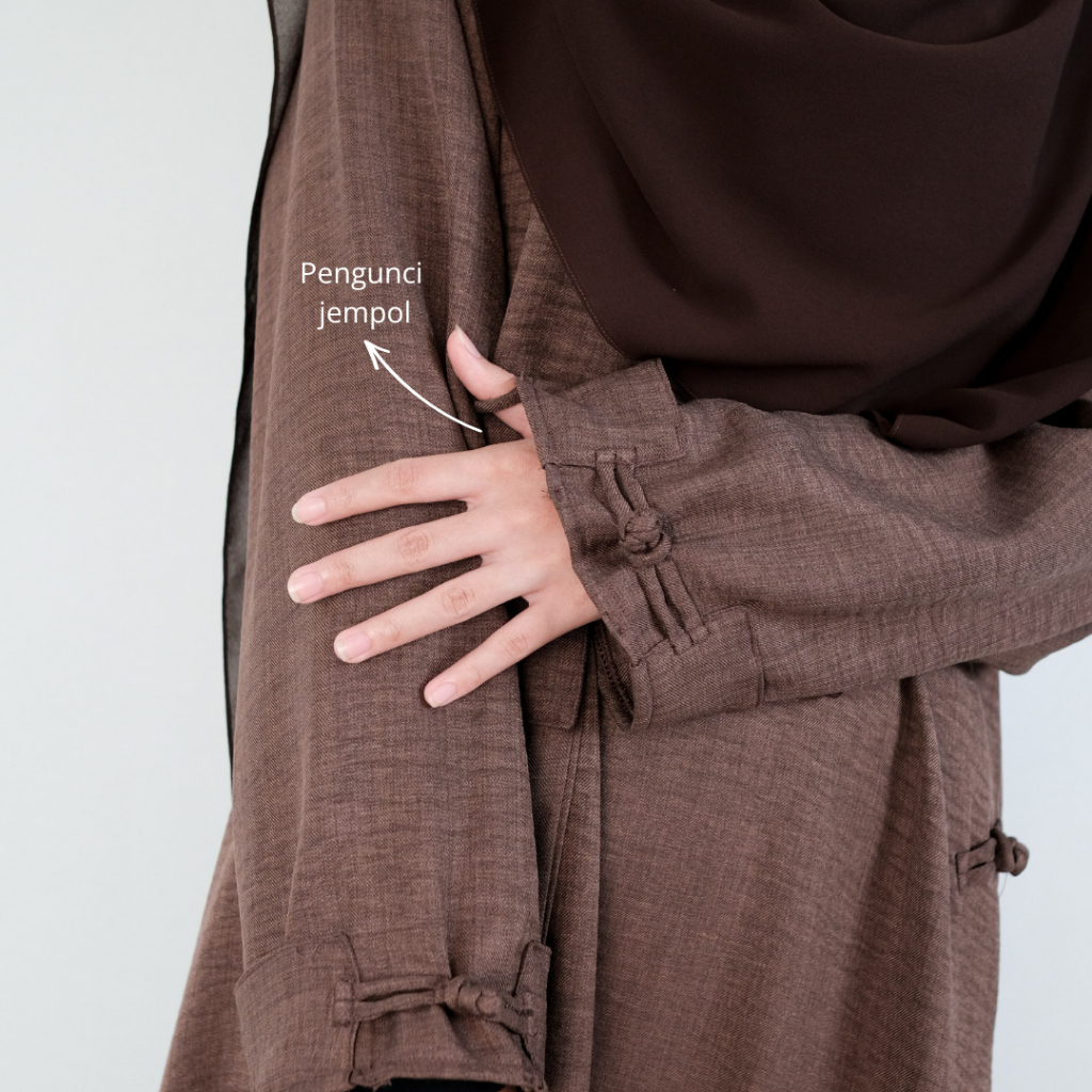 Zayra Hijab | Yujin Cheongsam - Dress Korean Style Hijab Feminine Look Wanita Gamis Linen Kekinian Casual Premium