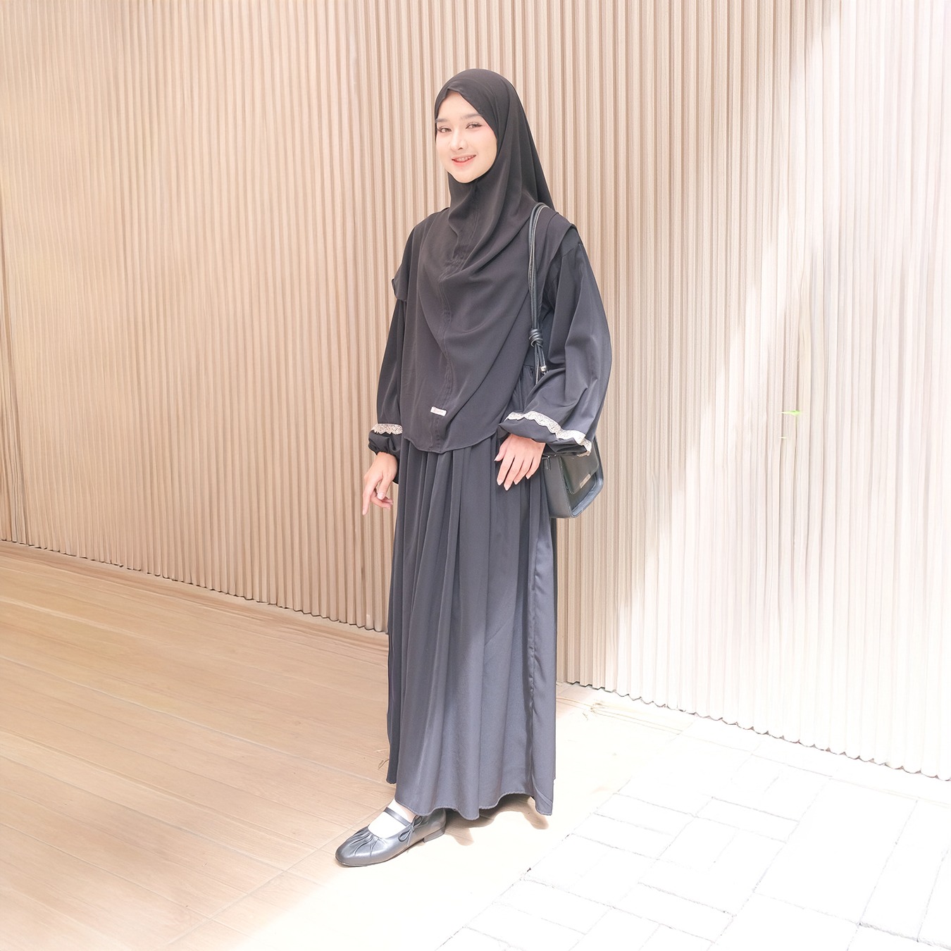 ZAYRA HIJAB | MARWA ABAYA ANTI-UV | Dress Gamis Abaya Umroh dan Haji Wanita Premium Set Jilbab Hijab French Khimar Umroh Outfit Gift