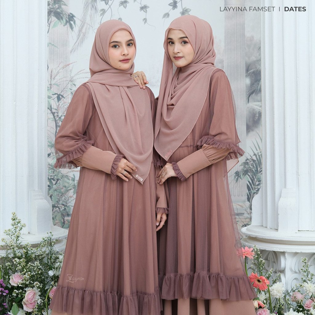 Zayra Hijab - Layyina Series - Khimar Dewasa French Instan Hijab Pashmina Syar'i Ceruti Babydoll
