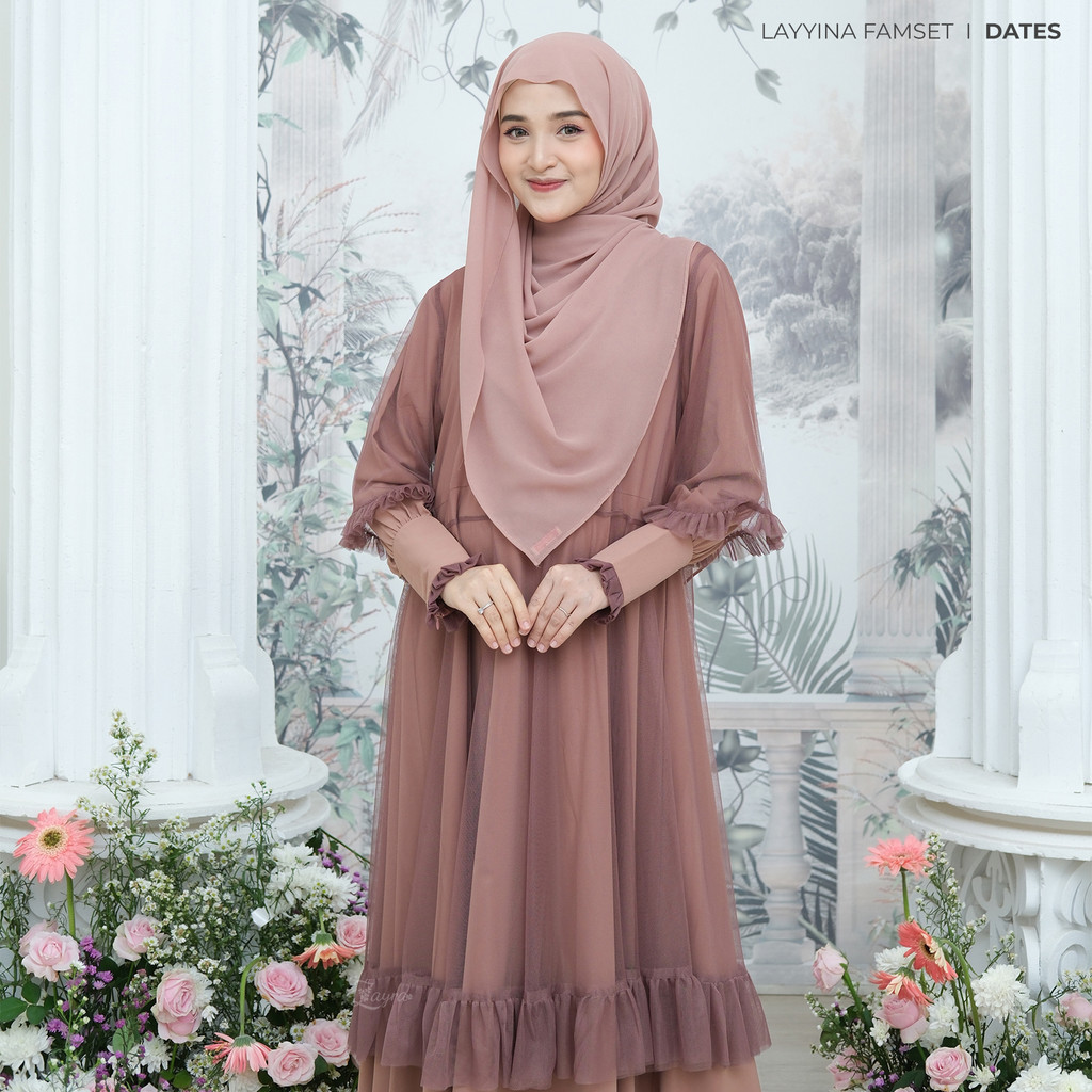 Zayra Hijab - Layyina Series - Khimar Dewasa French Instan Hijab Pashmina Syar'i Ceruti Babydoll